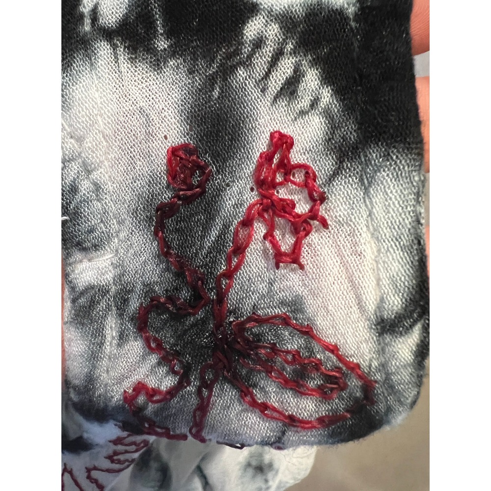 Seven Islands Dress One Size Tie Dye Embroidered Coverup Light Handkerchief Boho - Picture 9 of 9